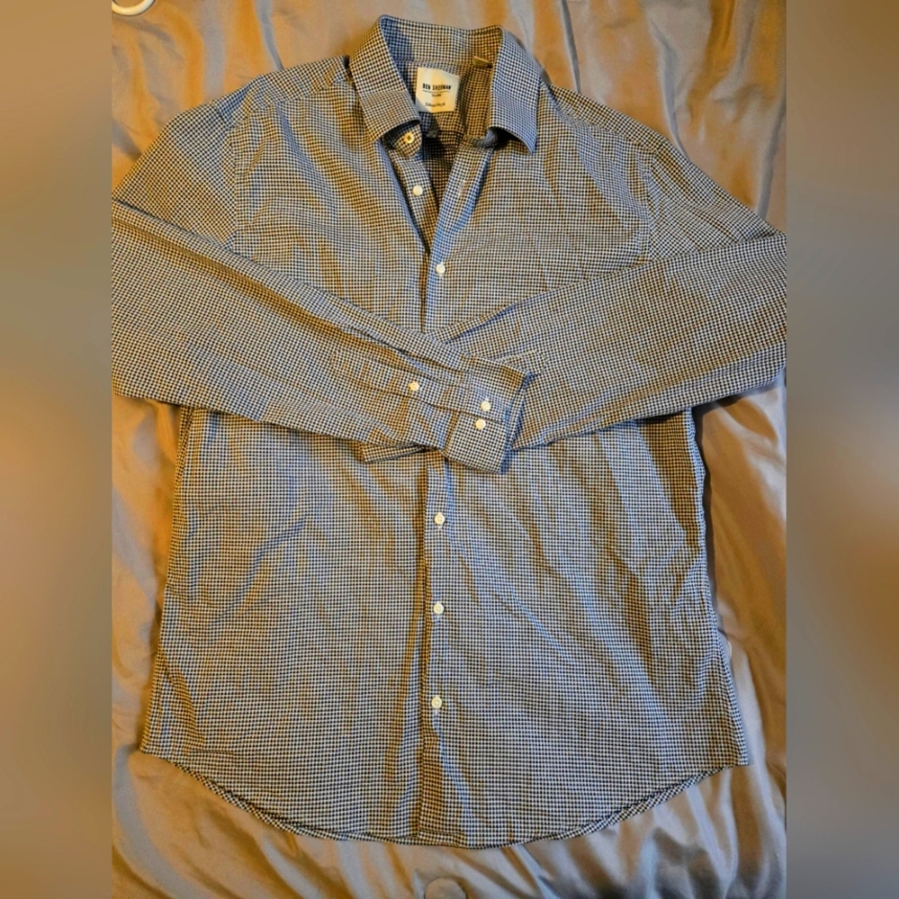 Men's Ben Sherman Black Checkered Shirt